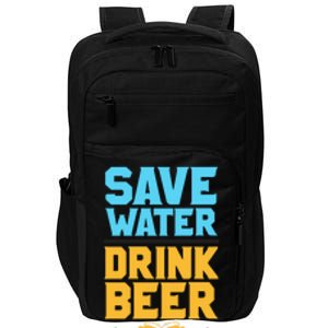 Save Water Beer Sarcastic Craft Retro Design Gift Impact Tech Backpack