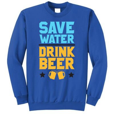 Save Water Beer Sarcastic Craft Retro Design Gift Sweatshirt