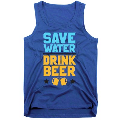 Save Water Beer Sarcastic Craft Retro Design Gift Tank Top