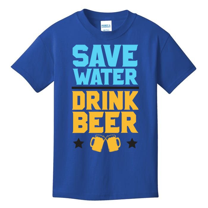 Save Water Beer Sarcastic Craft Retro Design Gift Kids T-Shirt