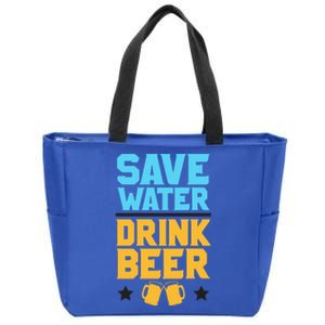 Save Water Beer Sarcastic Craft Retro Design Gift Zip Tote Bag