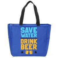 Save Water Beer Sarcastic Craft Retro Design Gift Zip Tote Bag