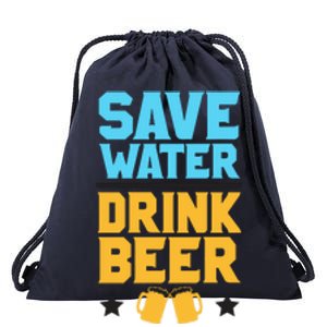 Save Water Beer Sarcastic Craft Retro Design Gift Drawstring Bag