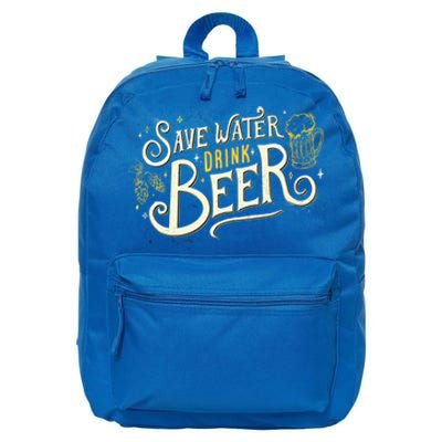 Save Water Beer Gift Beer Alcohol Party Funny Pub Cool Gift 16 in Basic Backpack