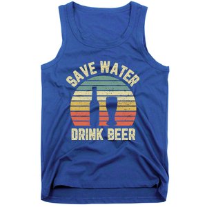 Save Water Beer Cool Gift Retro Funny Beer Gift Tank Top