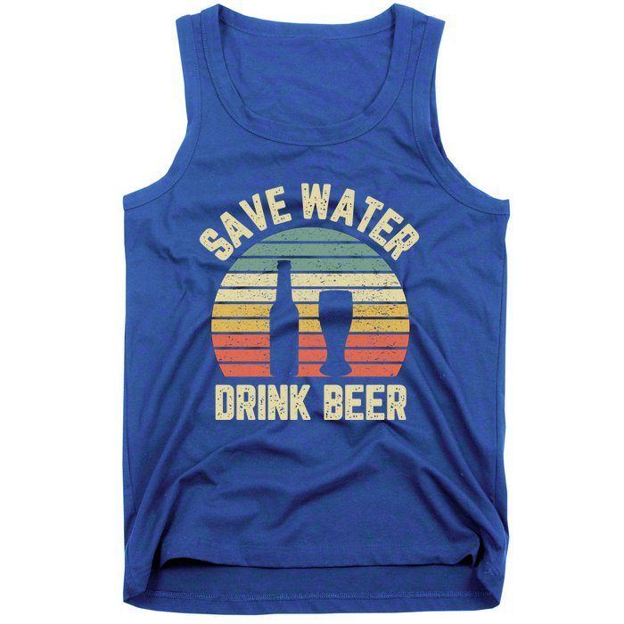 Save Water Beer Cool Gift Retro Funny Beer Gift Tank Top