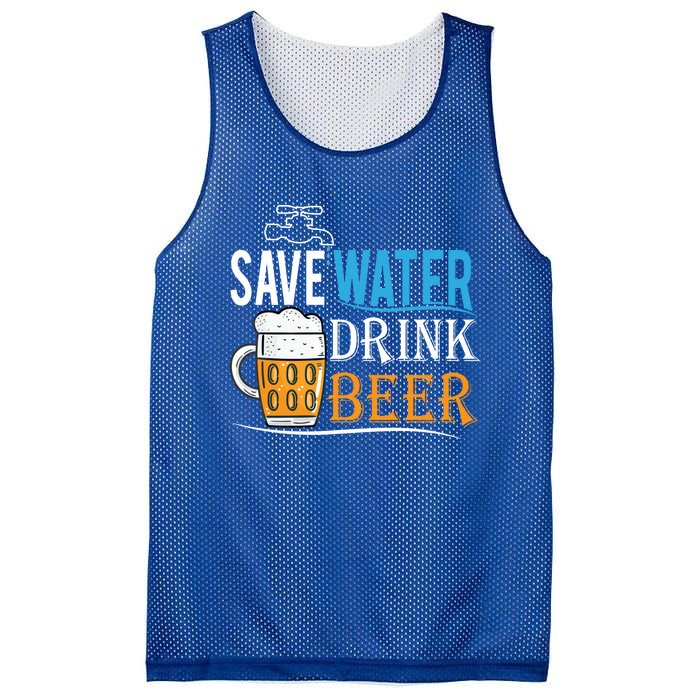 Save Water Beer Meaningful Gift Fun Message Cool Gift Mesh Reversible Basketball Jersey Tank