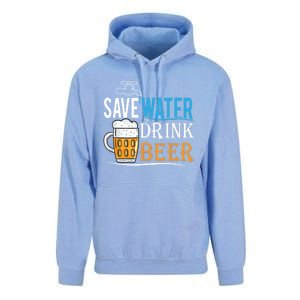 Save Water Beer Meaningful Gift Fun Message Cool Gift Unisex Surf Hoodie