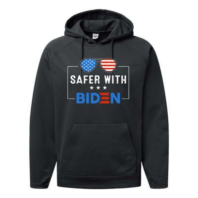 Safer With Biden Performance Fleece Hoodie