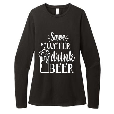 Save Water Beer With Pint Graphic Funny Gift Womens CVC Long Sleeve Shirt