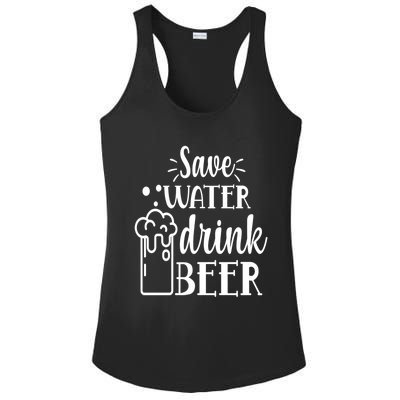 Save Water Beer With Pint Graphic Funny Gift Ladies PosiCharge Competitor Racerback Tank