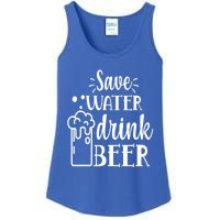 Save Water Beer With Pint Graphic Funny Gift Ladies Essential Tank