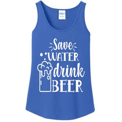 Save Water Beer With Pint Graphic Funny Gift Ladies Essential Tank