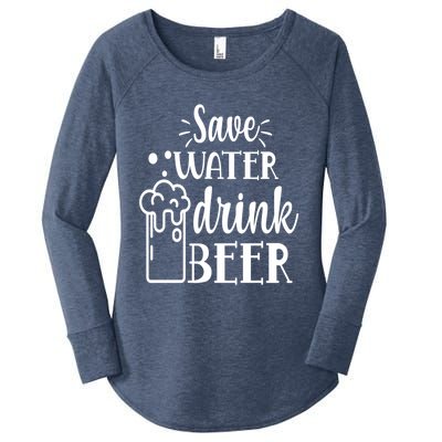 Save Water Beer With Pint Graphic Funny Gift Women's Perfect Tri Tunic Long Sleeve Shirt