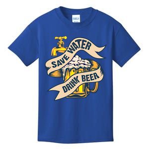 Save Water Beer Cute Ice Cold Beer Love Gift Cute Gift Kids T-Shirt