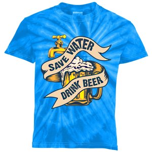 Save Water Beer Cute Ice Cold Beer Love Gift Cute Gift Kids Tie-Dye T-Shirt