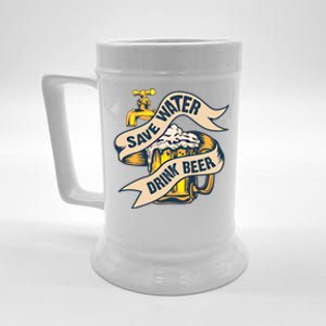 Save Water Beer Cute Ice Cold Beer Love Gift Cute Gift Beer Stein