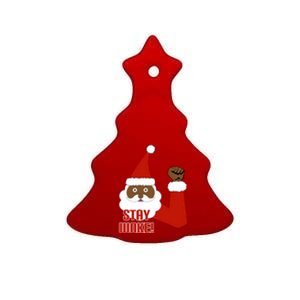 Stay Woke Black Santa Christmas Civil Rights Gift Ceramic Tree Ornament