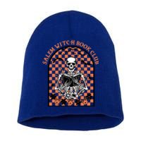 Salem Witch Book Club Skeleton Spooky Halloween Book Lovers Cute Gift Short Acrylic Beanie