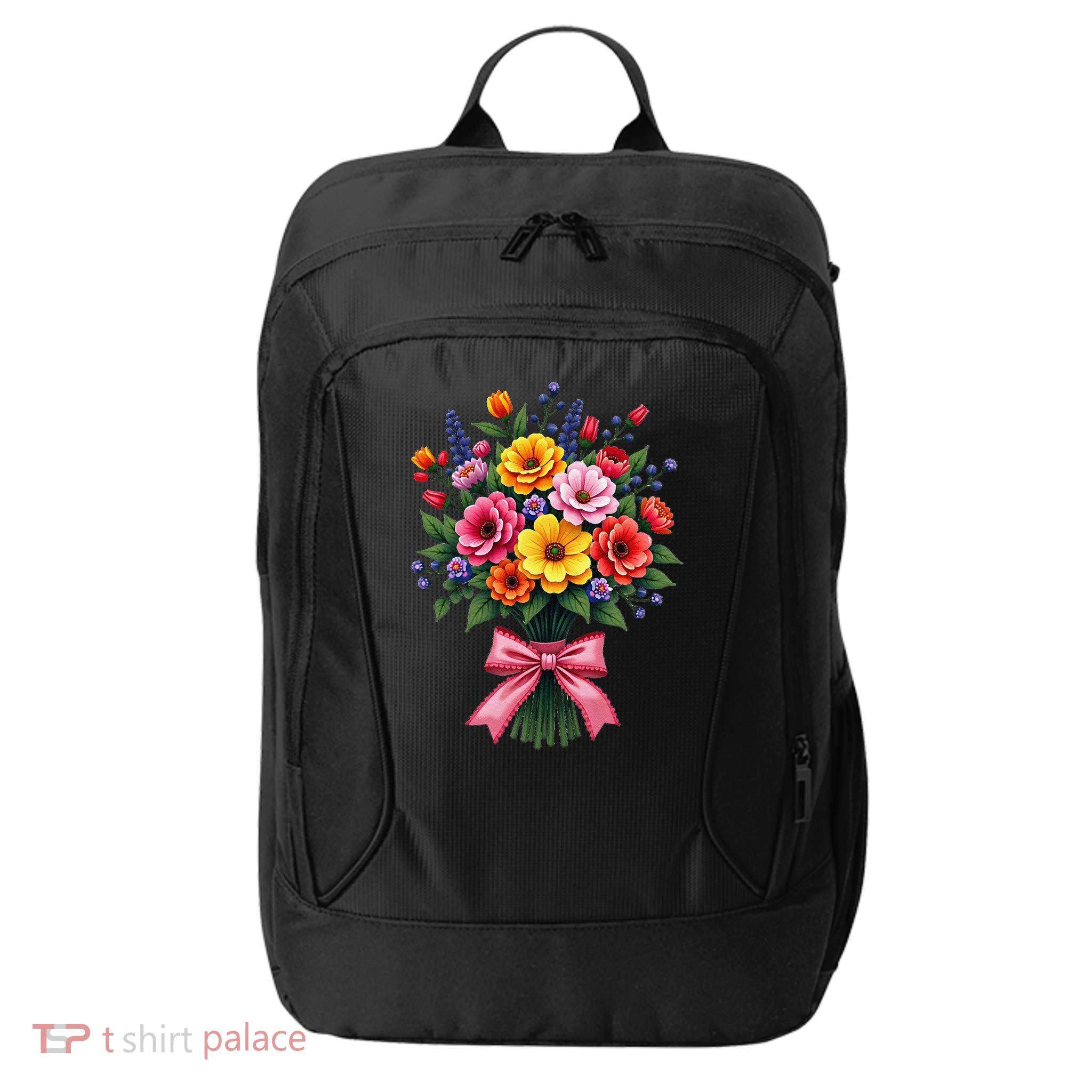 Spring Wildflower Bouquet Floral Arrangement City Backpack