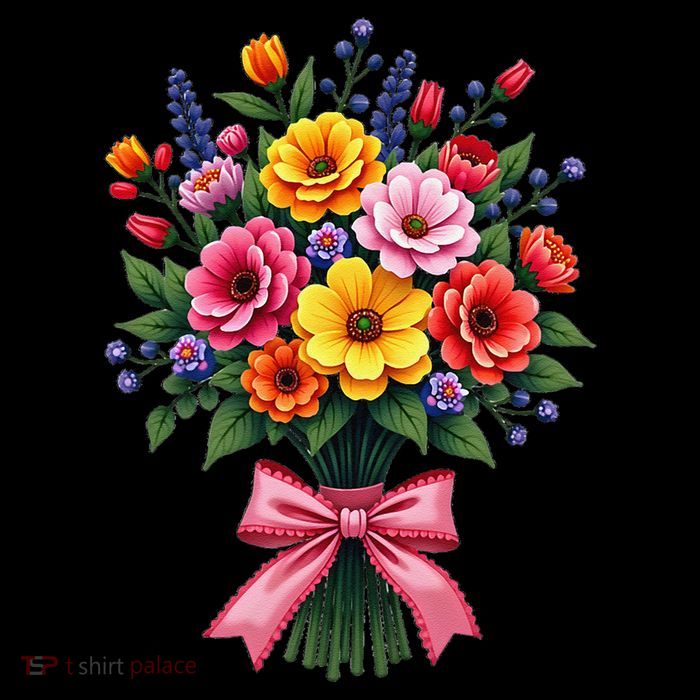 Spring Wildflower Bouquet Floral Arrangement 7-Panel Snapback Hat