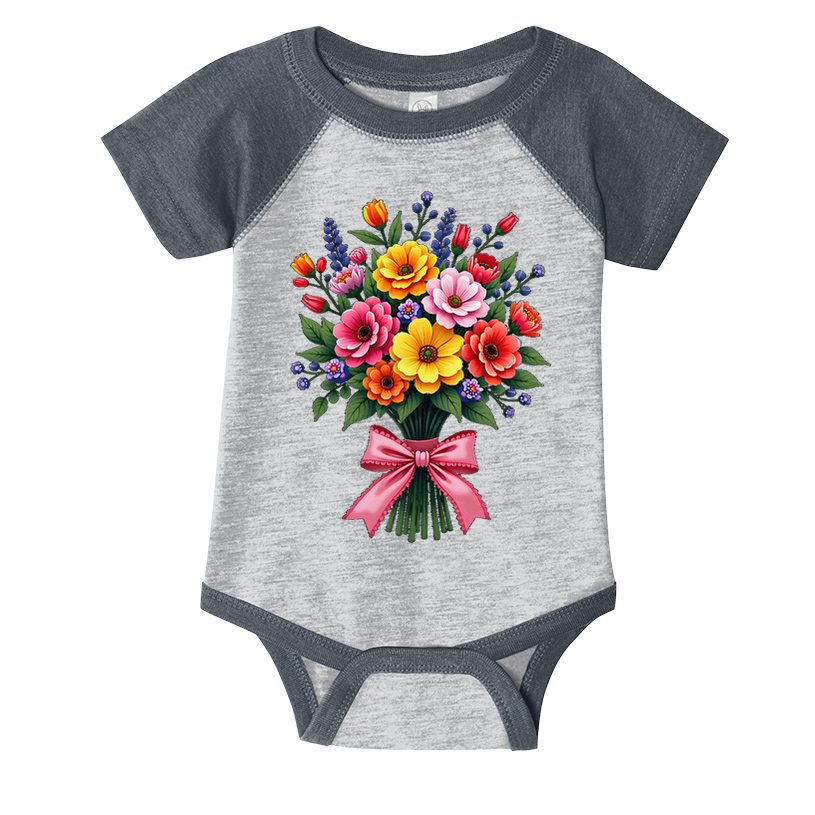 Spring Wildflower Bouquet Floral Arrangement Infant Baby Jersey Bodysuit