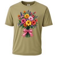 Spring Wildflower Bouquet Floral Arrangement Cooling Performance Crew T-Shirt