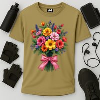 Spring Wildflower Bouquet Floral Arrangement Cooling Performance Crew T-Shirt
