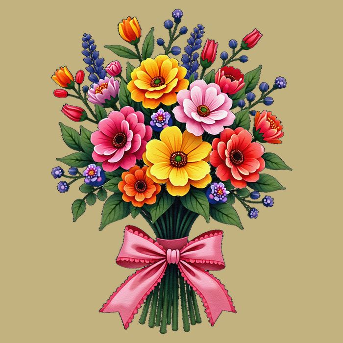 Spring Wildflower Bouquet Floral Arrangement Cooling Performance Crew T-Shirt