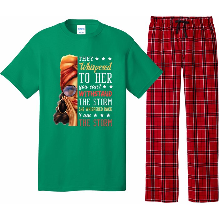 She Whispered Back I Am The Storm Black History Month Pajama Set