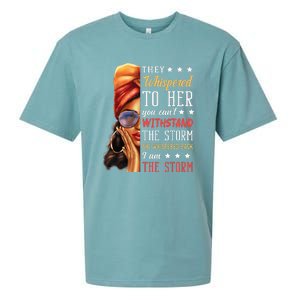 She Whispered Back I Am The Storm Black History Month Sueded Cloud Jersey T-Shirt