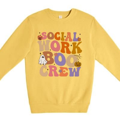 Social Worker Boo Crew Halloween Premium Crewneck Sweatshirt