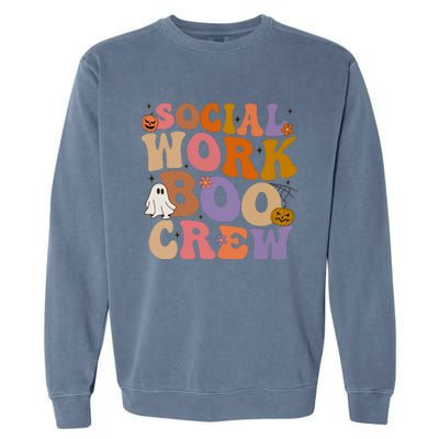 Social Worker Boo Crew Halloween Garment-Dyed Sweatshirt