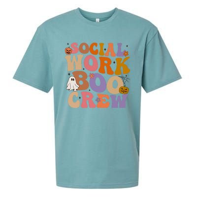 Social Worker Boo Crew Halloween Sueded Cloud Jersey T-Shirt