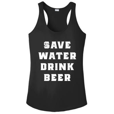 Save Water Beer Funny Gift Ladies PosiCharge Competitor Racerback Tank