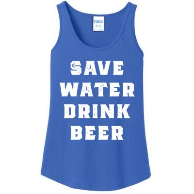 Save Water Beer Funny Gift Ladies Essential Tank