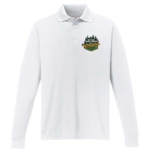 She Was Born And Raised In Wishabitch Woods Performance Long Sleeve Polo