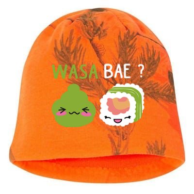 Sushi Wasa Bae Funny Sushi Lover Gift Kati - Camo Knit Beanie