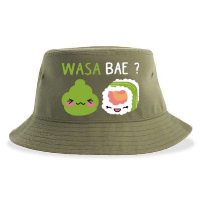 Sushi Wasa Bae Funny Sushi Lover Gift Sustainable Bucket Hat