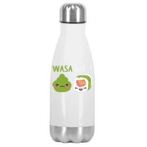 Sushi Wasa Bae Funny Sushi Lover Gift Stainless Steel Insulated Water Bottle