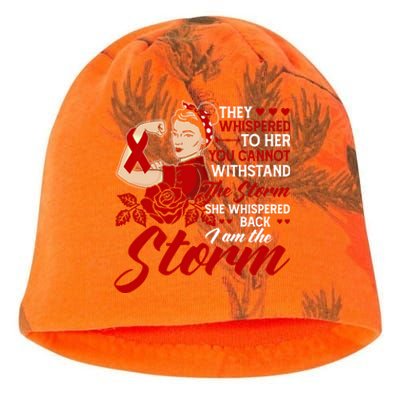 She Whispered Back I Am The Storm Open Heart Surgery Gift Kati - Camo Knit Beanie