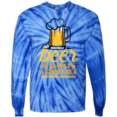 Save Water Beer Gift Tie-Dye Long Sleeve Shirt