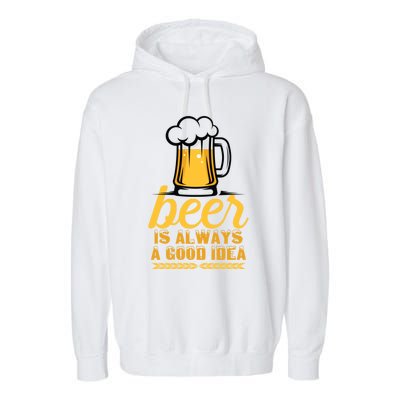 Save Water Beer Gift Garment-Dyed Fleece Hoodie