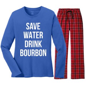 Save Water Bourdon Lover Great Gift Women's Long Sleeve Flannel Pajama Set 