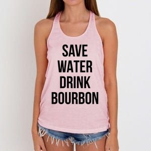 Save Water Bourdon Lover Great Gift Women's Knotted Racerback Tank