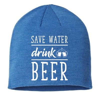 Save Water Beer Alcohol Love Friends Party Gather Fun Gift Sustainable Beanie