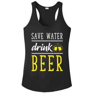 Save Water Beer Alcohol Love Friends Party Gather Fun Funny Gift Ladies PosiCharge Competitor Racerback Tank