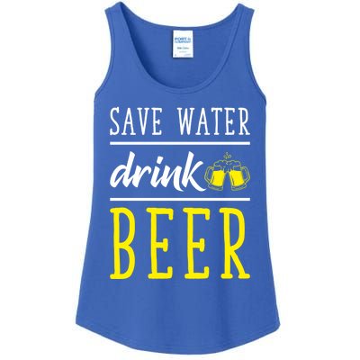 Save Water Beer Alcohol Love Friends Party Gather Fun Funny Gift Ladies Essential Tank