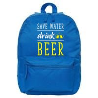 Save Water Beer Alcohol Love Friends Party Gather Fun Funny Gift 16 in Basic Backpack