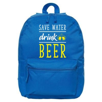 Save Water Beer Alcohol Love Friends Party Gather Fun Funny Gift 16 in Basic Backpack